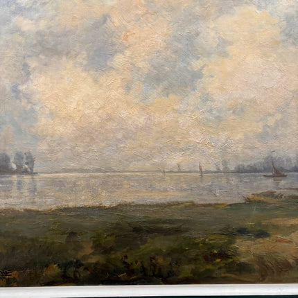 Large seascape oil painting year 1930. Sizing 115 x 89 cm