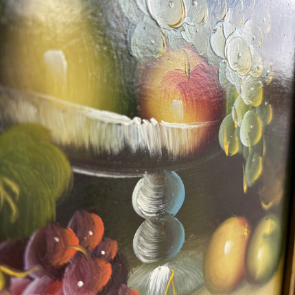 Refined Still Life Oil Painting "Fruit Bowl" Rustic Small Artwork Holland Art Shop