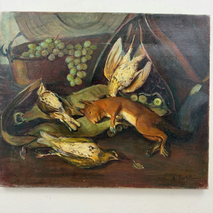Original Still Life Oil Painting "Dead Fowl" Expressive Art Holland Art Shop