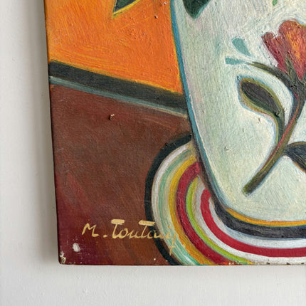 Elegant Floral Still Life Oil Painting "Flower Vase" Handcrafted Art Holland Art Shop