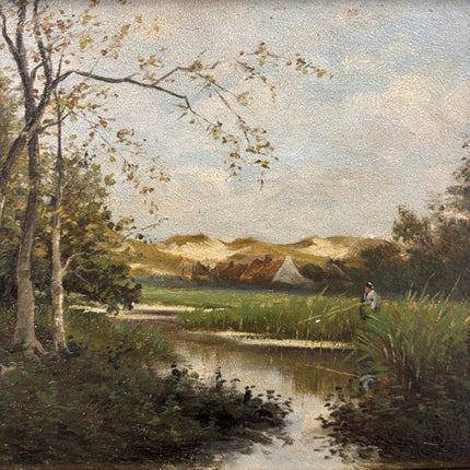 Vintage Landscape Oil Painting "Ornate Frame" Timeless Small Artwork Holland Art Shop