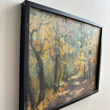 Handcrafted Landscape Oil Painting "Autumn Trees" Refined Artwork Holland Art Shop