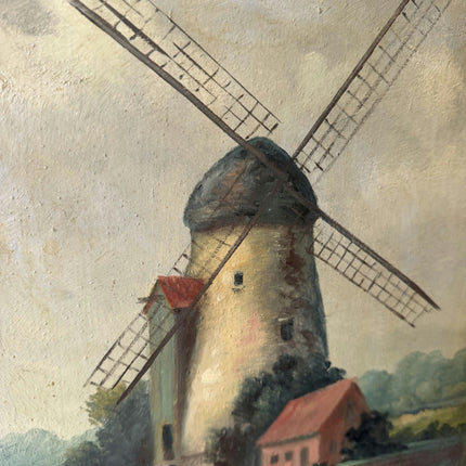 Vintage Landscape Oil Painting "Old Windmill" Timeless Artwork Holland Art Shop