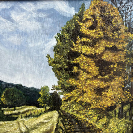 Authentic Landscape Oil Painting "Yellow Tree" Elegant Art Holland Art Shop