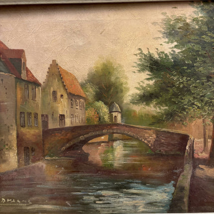 Rustic Landscape Oil Painting "Stone Bridge" Authentic Art Holland Art Shop