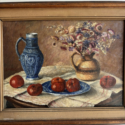 Rustic Still Life Oil Painting "Blue Jug" Refined Art Holland Art Shop