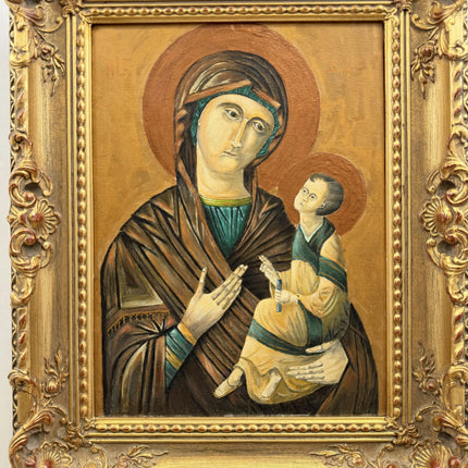 Elegant Religious  Oil Painting "Madonna Child" Original Art Holland Art Shop