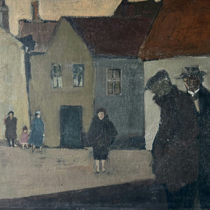 ca. 1940 Figurative Oil Painting "Two Men" Traditional Art Holland Art Shop