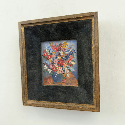 Expressive Floral Still Life Oil Painting "Flower Vase" Elegant Small Art Holland Art Shop