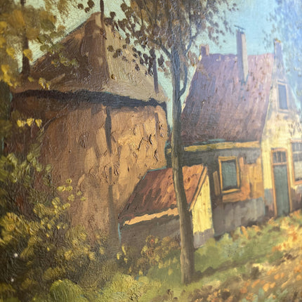 Detailed Landscape Oil Painting "Thatched Cottage" Traditional Dutch Art Holland Art Shop