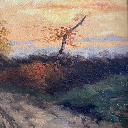 19th Century Landscape Oil Painting Horse Drawn Carriage Antique a. Louis Apol - HollandArtShop