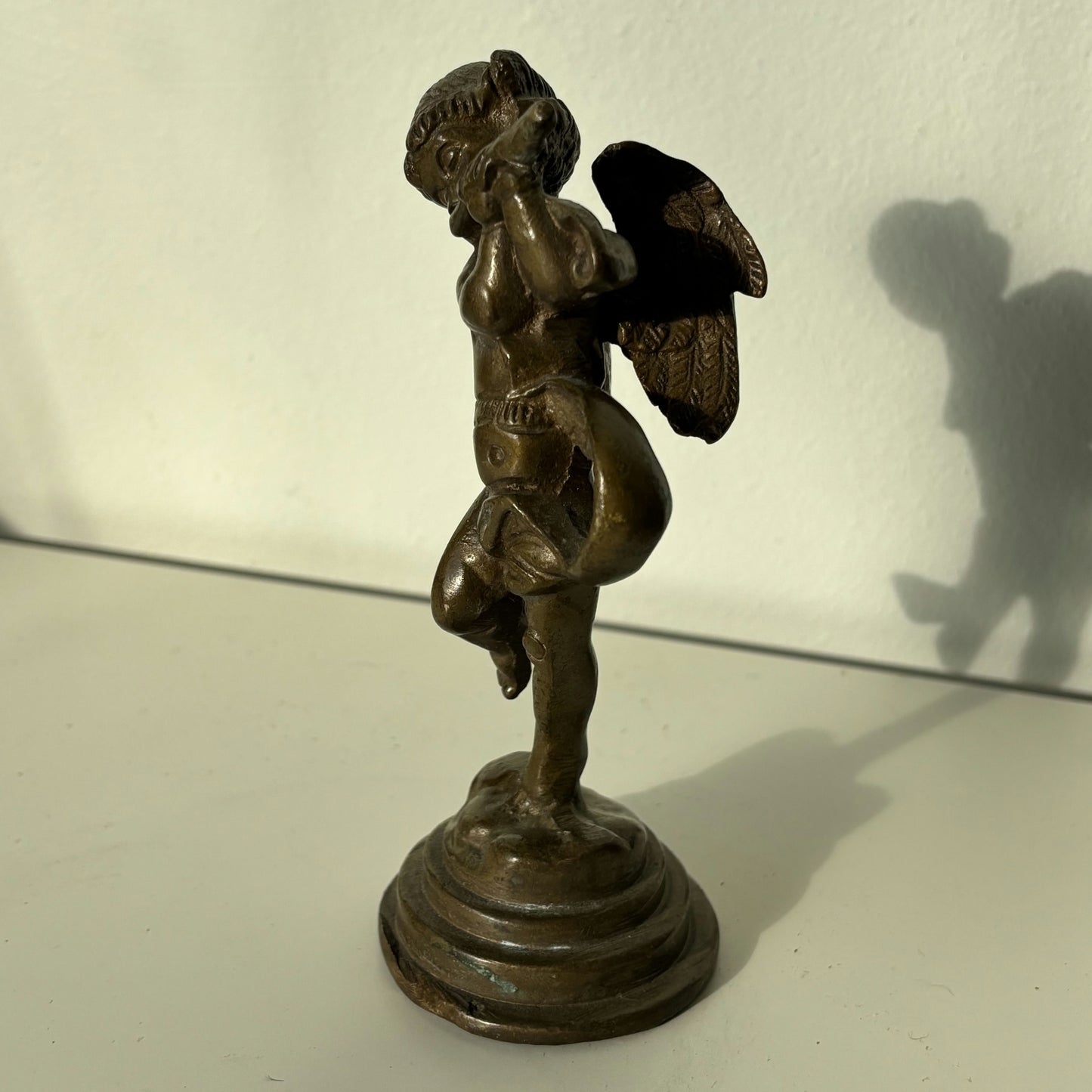 Fine Portrait Sculpture "Flute Player" Striking Small Artwork