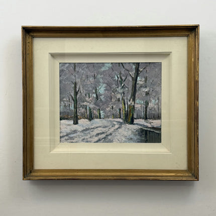 Albert Vandyck Handcrafted Winter Landscape Oil Painting "Snowy Trees" Art Holland Art Shop