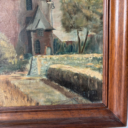 Timeless Cityscape Oil Painting "Brick Castle" Rustic Artwork Holland Art Shop