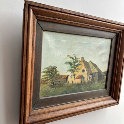 Rustic Farm Oil Painting "Thatched Cottage" Classic Art Holland Art Shop