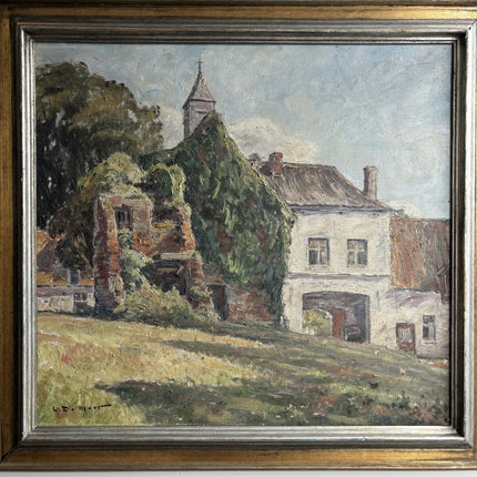 Refined Scenery Oil Painting "Overgrown Ruin" Authentic Large Art Holland Art Shop