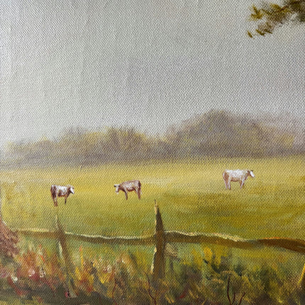 Timeless Landscape Oil Painting "Farm Horse" Original Large Art Holland Art Shop