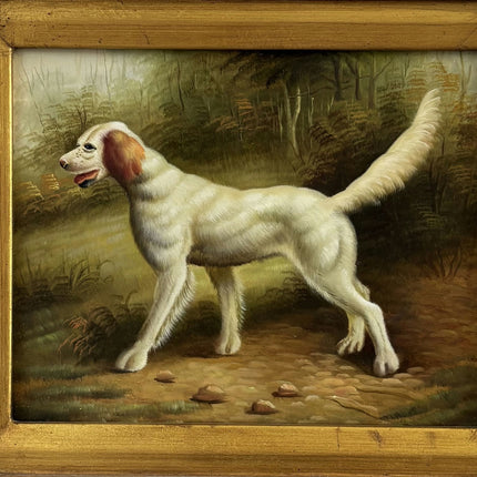 Handcrafted Oil Painting Animals "Playful Pup" Original Medium Artwork