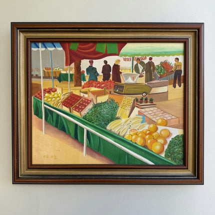 Classic Figurative Oil Painting "Fruit Stall" Refined Artwork Holland Art Shop