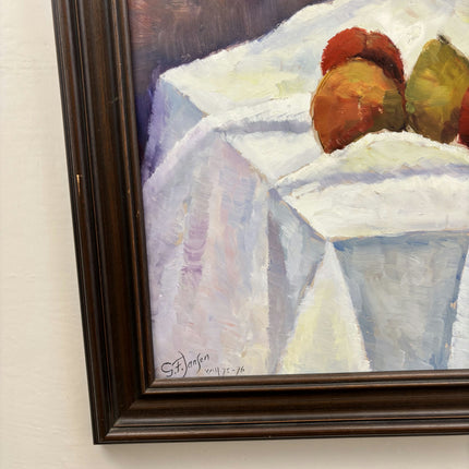 Vintage Still Life Oil Painting "Fruit Bowl" Classic Large Art Holland Art Shop
