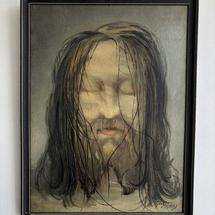 Rustic Portrait Oil Painting "Long-Haired Man" Classic Art Holland Art Shop