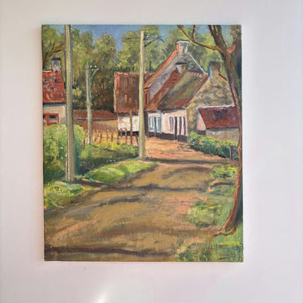 Expressive Farm Oil Painting "Country Road" Detailed Artwork Holland Art Shop