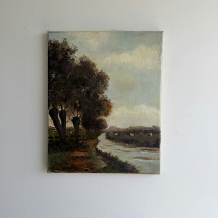 Vintage Still Life Oil Painting "Canvas Back" Detailed Small Artwork Holland Art Shop