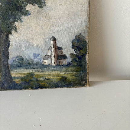 Traditional Landscape Oil Painting "Lonely Tree" Elegant Small Art Holland Art Shop