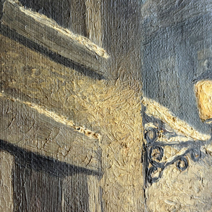 Original Cityscape Oil Painting "Wall Lantern" Detailed Art Holland Art Shop