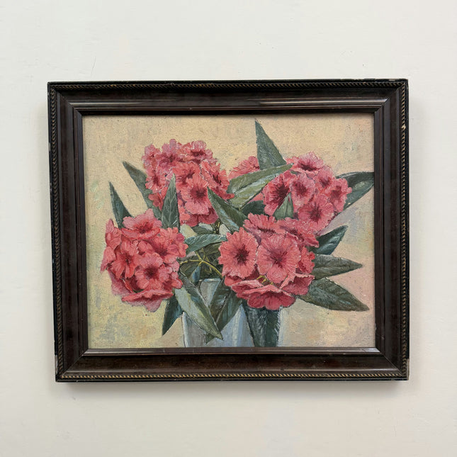Handcrafted Floral Still Life Oil Painting "Pink Bouquet" Classic Art Holland Art Shop