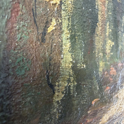 Handcrafted Landscape Oil Painting "Arched Pathway" Elegant Small Artwork Holland Art Shop