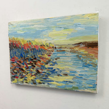 Detailed Abstract  Oil Painting "Color Waves" Authentic Dutch Artwork Holland Art Shop