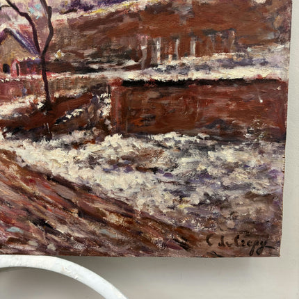 Timeless Winter Landscape Oil Painting "Snowy Cottage" Detailed Artwork Holland Art Shop