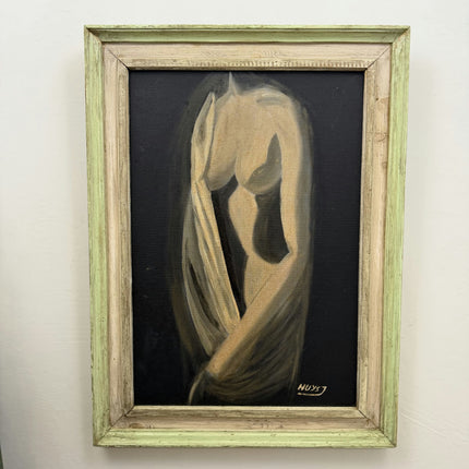 Rustic Portrait Oil Painting "Nude Woman" Traditional Large Artwork Holland Art Shop