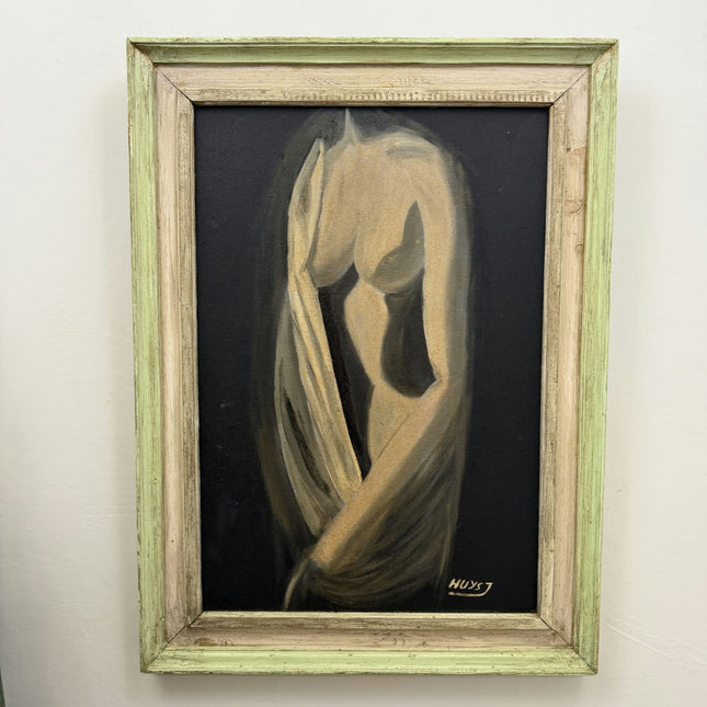 Rustic Portrait Oil Painting "Nude Woman" Traditional Large Artwork Holland Art Shop