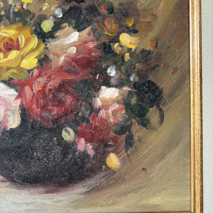 Detailed Floral Still Life Oil Painting "Flower Bouquet" Elegant Small Artwork Holland Art Shop