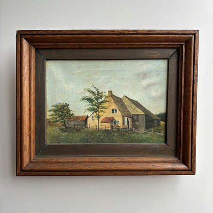 Rustic Farm Oil Painting "Thatched Cottage" Classic Art Holland Art Shop