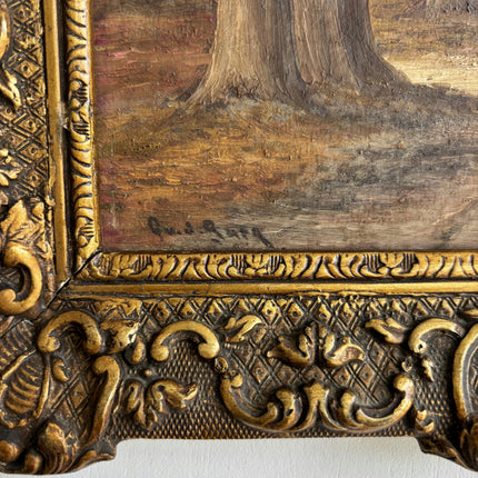 Refined Landscape Oil Painting "Gilded Frame" Timeless Small Art Holland Art Shop