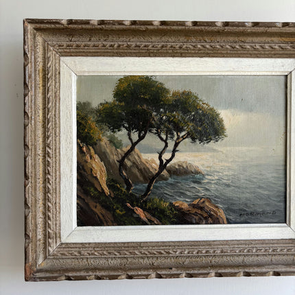 Elegant Seascape Oil Painting "Coastal Tree" Classic French Art Holland Art Shop