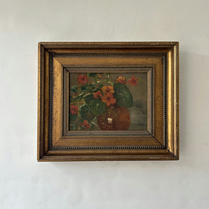 Classic Flowery Still Life Oil Painting "Flower Vase" Elegant Small Artwork Holland Art Shop