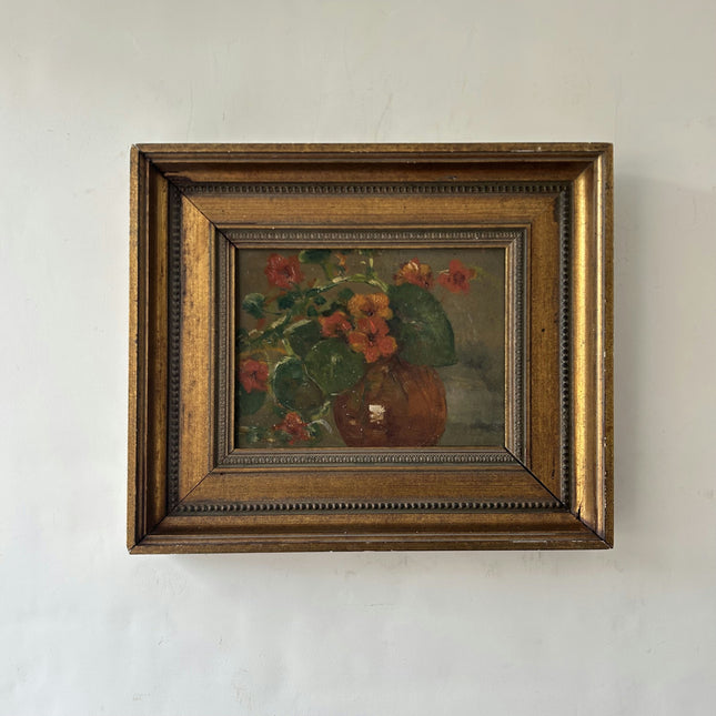 Classic Flowery Still Life Oil Painting "Flower Vase" Elegant Small Artwork Holland Art Shop