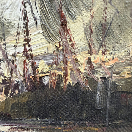 Expressive Seascape Oil Painting "Fishing Boats" Timeless Artwork Holland Art Shop