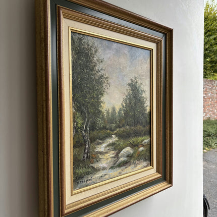 Handcrafted Landscape Oil Painting "Forest Stream" Elegant French Artwork Holland Art Shop