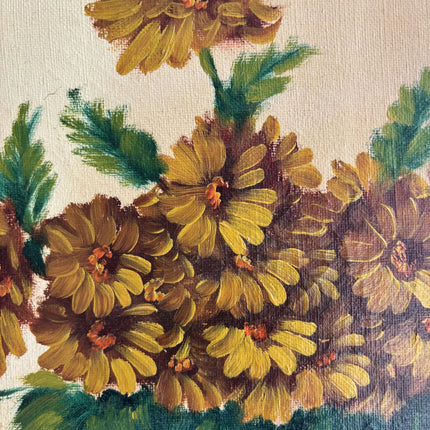 Detailed Floral Still Life Oil Painting "Green Vase" Expressive Artwork Holland Art Shop