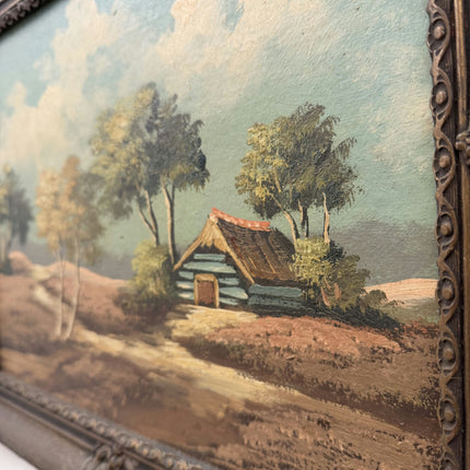 Authentic Landscape Oil Painting "Thatched Cabin" Refined Art Holland Art Shop