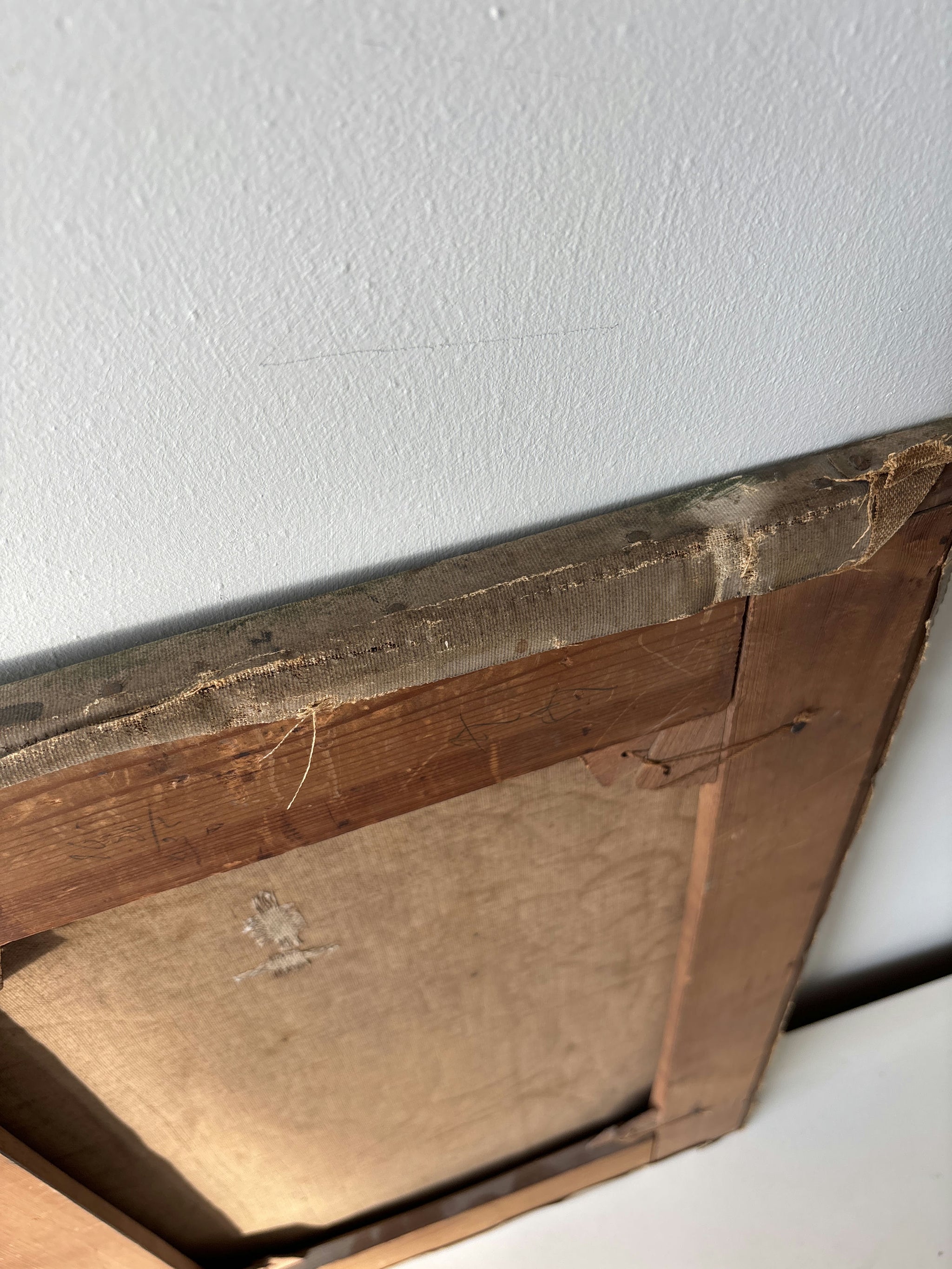 19th Century Gentleman Black Suit Beard Collar Antique Oil Painting Authentic