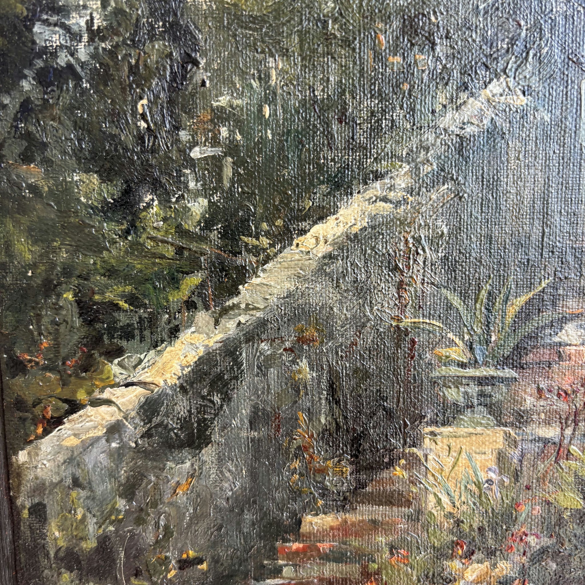 19th Century Antique Landscape Oil Painting 