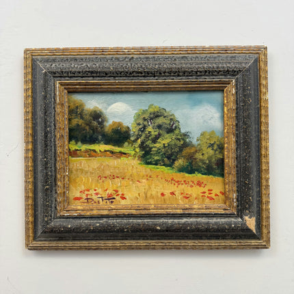 Expressive Landscape Oil Painting "Wooden Frame" Detailed Small Artwork Holland Art Shop
