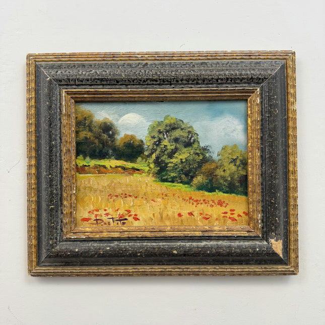 Expressive Landscape Oil Painting "Wooden Frame" Detailed Small Artwork Holland Art Shop