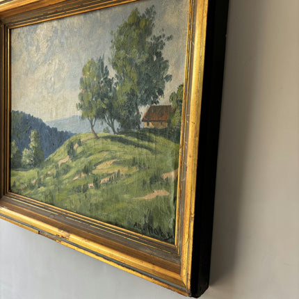 Elegant Landscape Oil Painting "Green Hill" Timeless Art Holland Art Shop